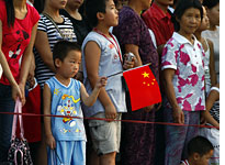 Chinese Olympic fans. Click image to expand.