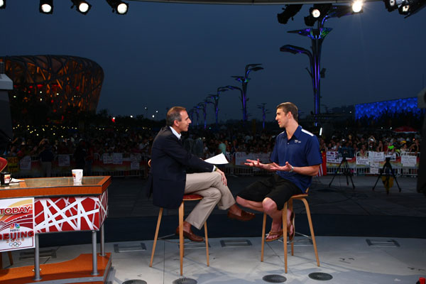 Matt Lauer and Michael Phelps.