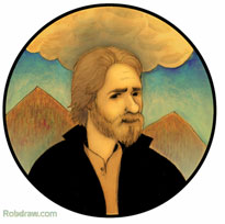 Charles Frazier illustration by Rob Donnelly. Click image to expand.