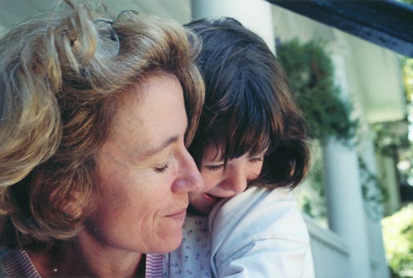 Marjorie with daughter Alice, shortly after her diagnosis, summer 2001.