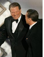 Al Gore and Leonardo DiCaprio. Click image to expand. Al Gore and Leonardo DiCaprio. Click image to expand.