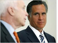 John McCain and Mitt Romney. Click image to expand.