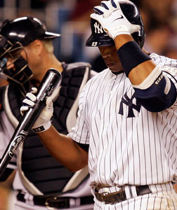 Alex Rodriguez strikes out. Click image to expand.