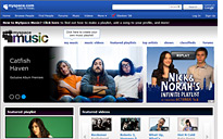 MySpace Music. Click image to expand.