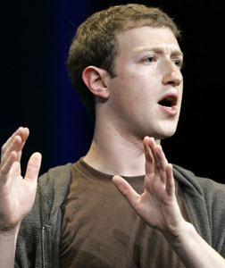 Facebook founder Mark Zuckerberg. Click image to expand.