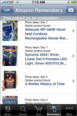 Amazon Mobile iPhone application. Click image to expand.