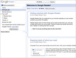 Google Reader. Click image to expand.