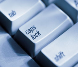 Ye olde caps lock key.
