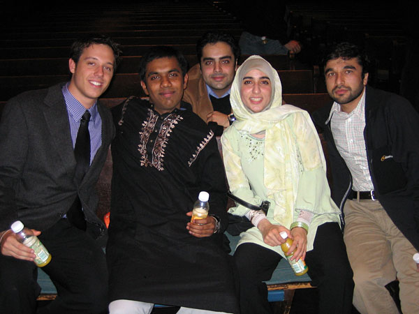 With friends at Yale.