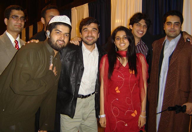 With friends at a Ramadan banquet at Yale.