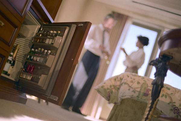 A minibar.