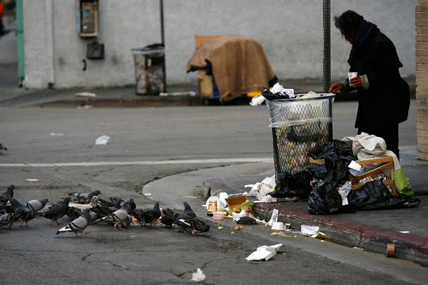 A homeless person.