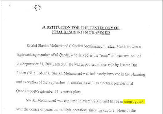 Read: waterboarded (i.e., simulated drowning). The CIA's inspector general has said this technique violates the Geneva convention.