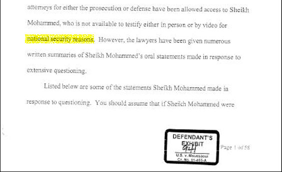 Sheikh Mohammed has reportedly given up the names of many Al Qaida operatives.