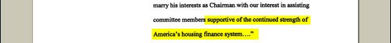 Translation: Willing to turn a blind eye to Freddie Mac's funky bookkeeping.