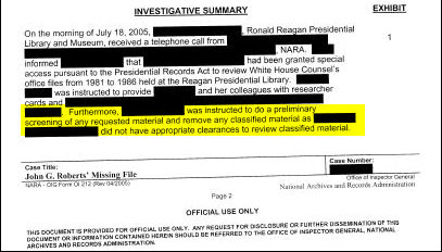 The Bushies who went to the Reagan library don't have security clearances, but we STILL aren't permitted to know their names. This is absurd.