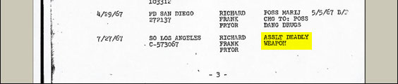 Eleven years later Pryor would again be arrested for assault in a domestic dispute. The charges were later dropped.
