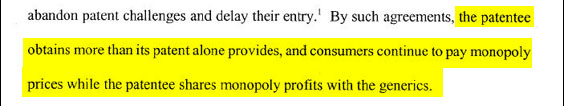 Generic companies are relatively easy to buy off, because profits on generic drugs aren't all that huge to begin with.
