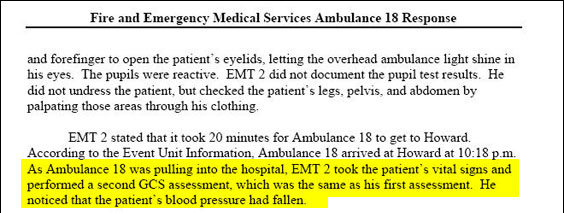 The falling blood pressure was also a bad sign.