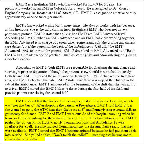 "EMT 2" does not appear to be a big fan of "EMT 1."