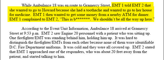 In "EMT1"'s defense, this wouldn't have been so awful if Rosenbaum really had been sleeping off a drunk. But it still would have been against the rules.