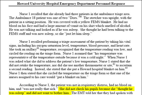 This would be the first recorded instance in human history in which a hospital employee felt concern about waking up a patient.