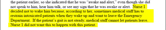 This is the real reason "Nurse 1" didn't want to wake Rosenbaum.