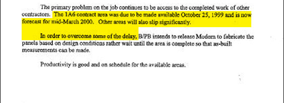 Unsurprisingly for a project of this size, there was much worry about construction delays.