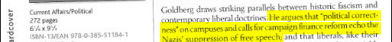 My dim recollection is that Hitler's rise to power relied less on campaign finance reform and sensitivity training than on the systematic brutalization and often murder of his political opponents.  WANTED: ADOLF HITLER EXPERT. If there are any real experts on Hitler out there--regardless of ideological affiliation--please forward the Cliff Notes version of the Beer Hall Putsch.