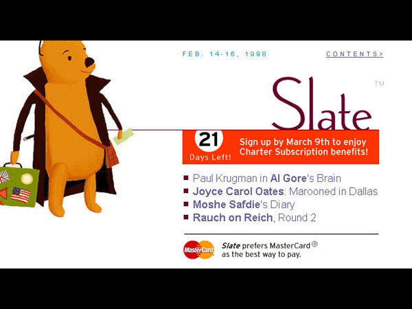 Slide show: Ten years of Slate design.