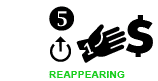 5. [REAPPEARING] HARD UP ARROW