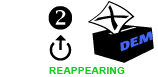 2. Reappearing [up arrow]