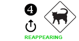 4. Reappearing [up arrow]