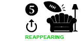 5. Reappearing [up arrow]
