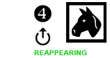 4. Reappearing UP ARROW