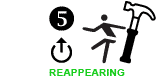 5. Reappearing UP ARROW