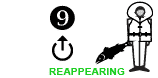 9. Reappearing UP ARROW