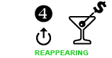 4. Reappearing [up arrow]