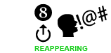 8. Reappearing [up arrow]