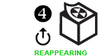 4. Reappearing UP ARROW