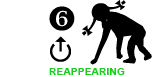 6. Reappearing UP ARROW