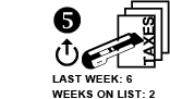 5. Last week: 6 Weeks on list: 2 [UP ARROW]