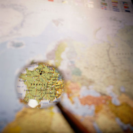 Map of France.