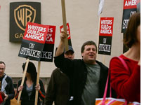 Writers guild of America on strike. Click image to expand.