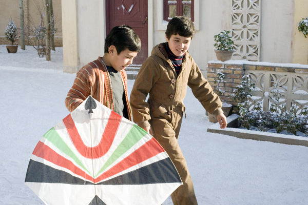 Ahmad Khan Mahmoodzada as Hassan and Zekiria Ebrahimi as Amir in The Kite Runner.