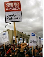 Writers on strike. Click image to expand.