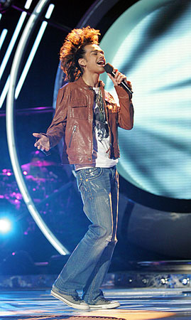 American Idol's Sanjaya Malakar with a faux-hawk.