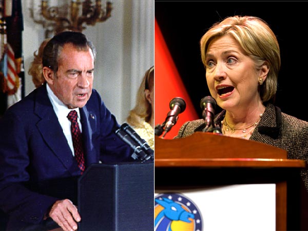 Richard Nixon and Hillary Clinton.