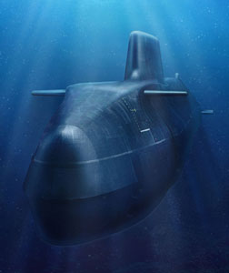 Royal Navy nuclear submarine. Click image to expand.