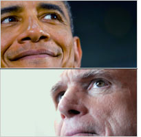Barack Obama and John McCain. Click image to expand
